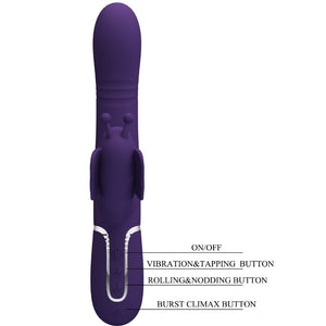 Pretty Love – Vibrateur multifonction lapin 4 en 1 papillon violet
