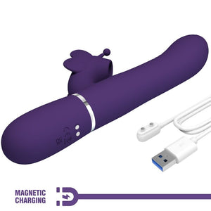 Pretty Love – Vibrateur multifonction lapin 4 en 1 papillon violet