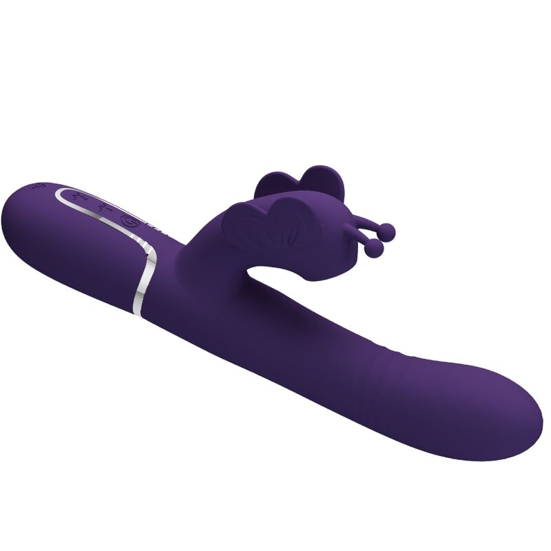 PRETTY LOVE - VIBRADOR RABBIT MULTIFUNCTION 4 IN 1 MARIPOSA MORADO