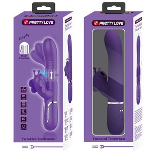 Pretty Love – Vibrateur multifonction lapin 4 en 1 papillon violet
