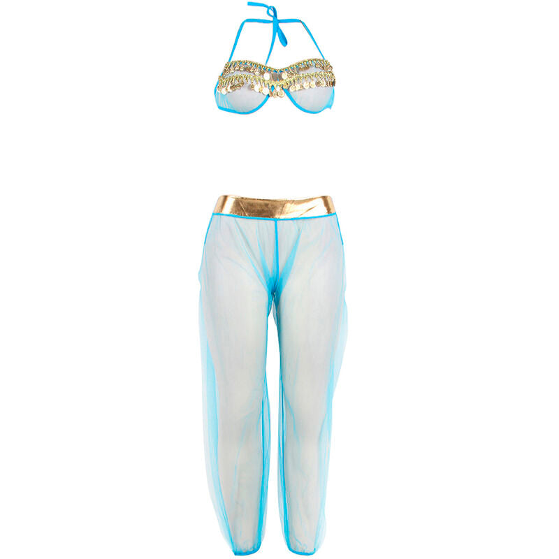 SUBBLIME - SET VAN LENCERIA INDIA STYLE AZUL S/M