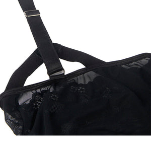 Subblime – Teddy avec jarretière détail poitrine noir