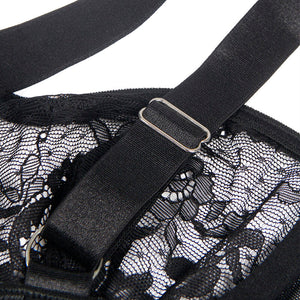 Subblime – Teddy avec jarretière avec détail dentelle et bandes noir