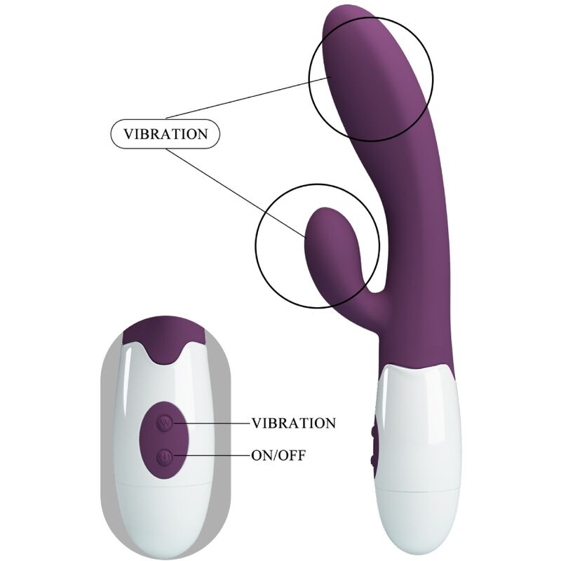 PRETTY LOVE - ALVIS VIBRADOR RABBIT &amp; PUNTO G MORADO
