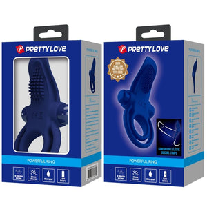 Pretty Love – Bronson bague double avec vibration bleu