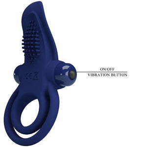 Pretty Love – Bronson bague double avec vibration bleu