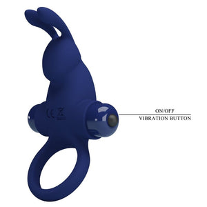Pretty Love – Jiro bague lapin avec vibration bleu