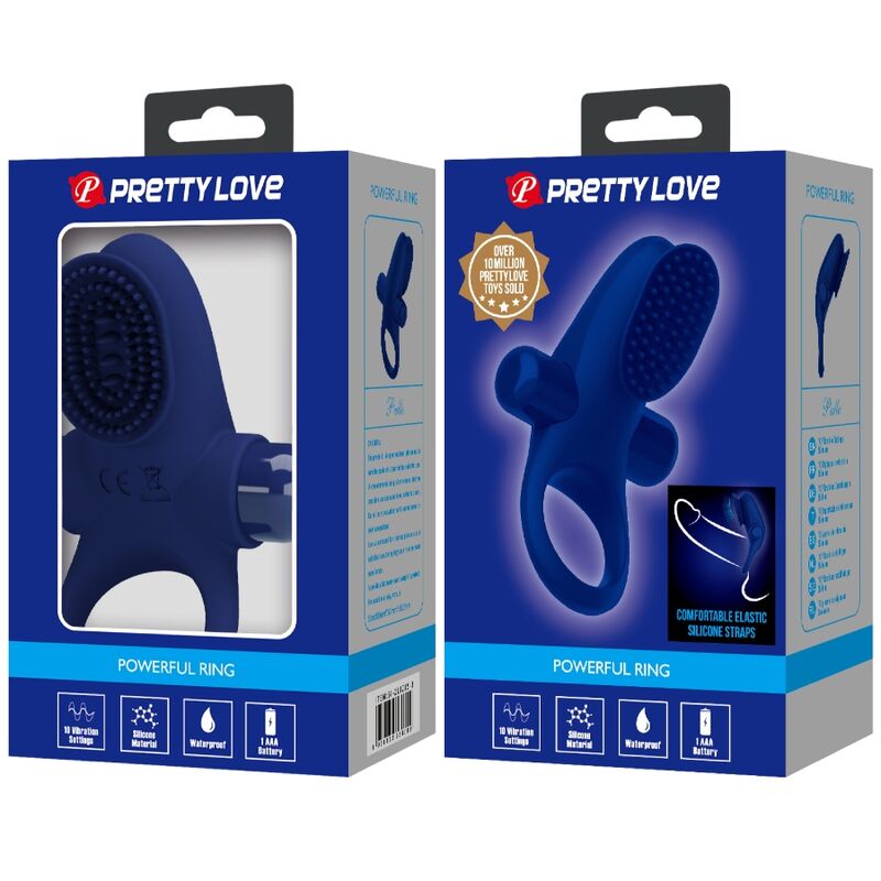 Pretty Love – Palle anneau vibrant bleu
