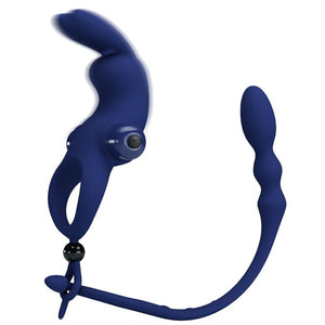 Pretty Love – Ayad anneau vibrateur lapin avec plug bleu