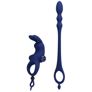 Pretty Love – Ayad anneau vibrateur lapin avec plug bleu