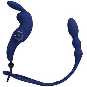 Pretty Love – Ayad anneau vibrateur lapin avec plug bleu