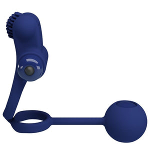Pretty Love – Remington double anneau vibrant avec plug bleu