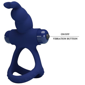 Pretty Love – Luchito double anneau vibrant lapin bleu