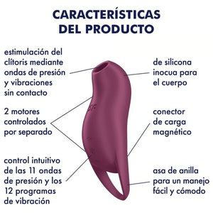 Satisfyer – Pocket pro 1 stimulateur de clitoris grenat