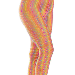 Leg Avenue – Bas au crochet multicolore