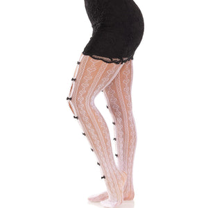 Collant filet rayé Sweetheart