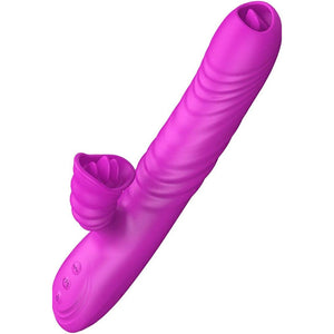 Armony – Vibrateur multifonction angelia double langue effet chaleur violet