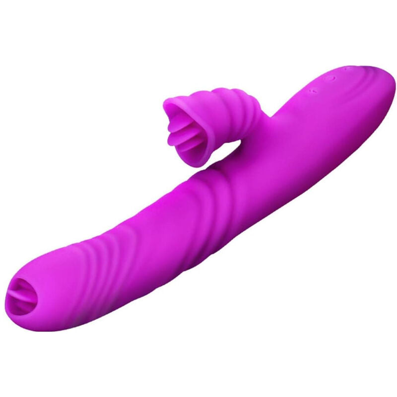 Armony – Vibrateur multifonction angelia double langue effet chaleur violet