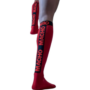 Macho – Chaussettes fines taille unique rouge