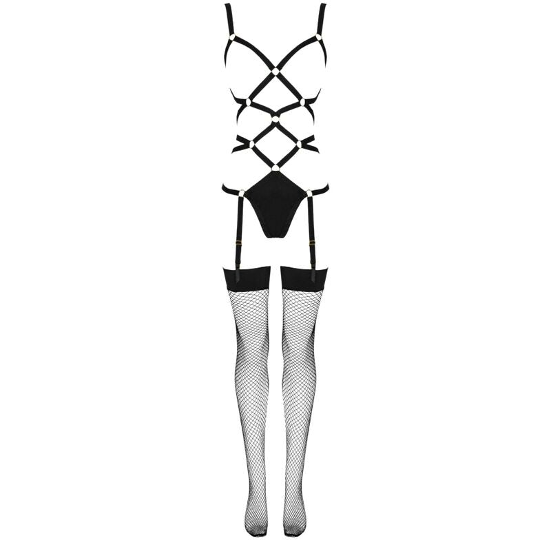 LIVCO CORSETTI FASHION - THIARA LC 20213 SET BODY + MEDIA NEGRO S/M