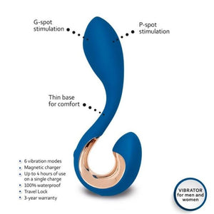 G-Vibe – Gpop 2 vibrateur g et p point bleu indigo