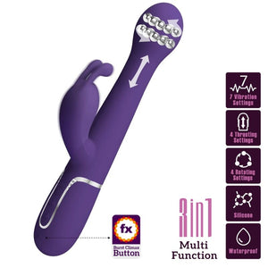 Pretty Love – Dejon vibrateur rabbit 3 en 1 multifonction violet