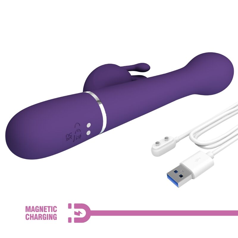 PRETTY LOVE - DEJON VIBRADOR KONIJN 3 IN 1 MULTIFUNCTIONELE MORADO