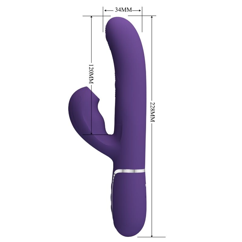 Pretty Love – Perlita vibrateur g-spot 3 en 1 multifonction violet