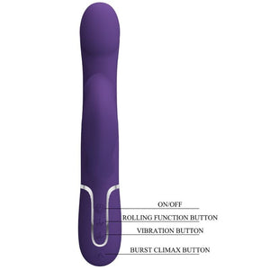 Pretty Love – Zalin perles vibrateur lapin 4 en 1 violet