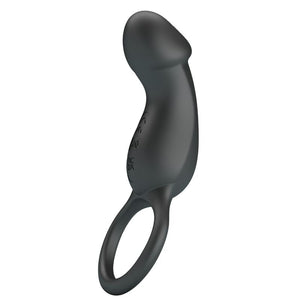 Pretty Love – Trae anneau vibrant avec stimulateur noir