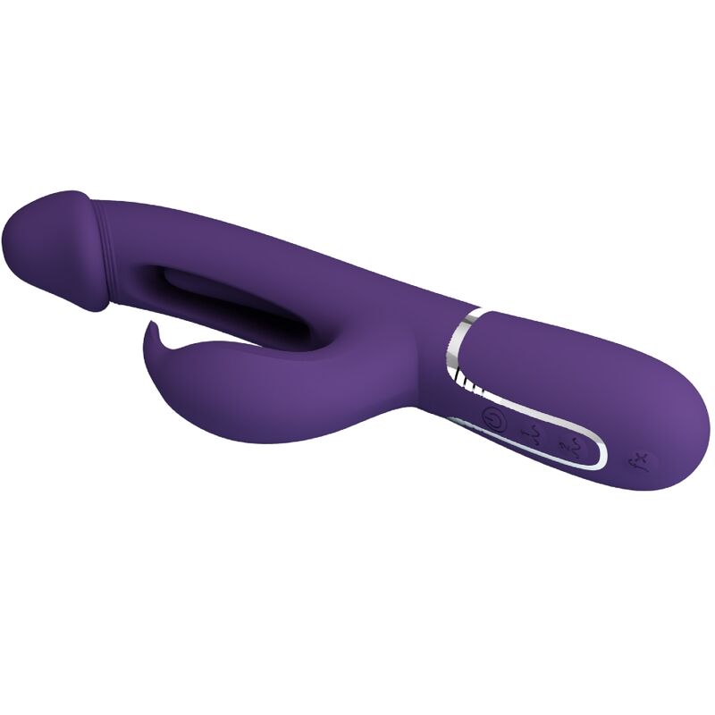 PRETTY LOVE - KAMPAS VIBRADOR KONIJN 3 IN 1 MULTIFUNCTIONEEL MET VIOLETTE LENGTE
