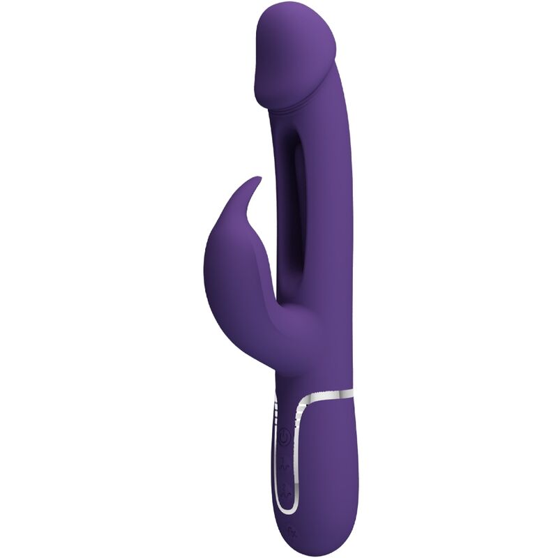 PRETTY LOVE - KAMPAS VIBRADOR KONIJN 3 IN 1 MULTIFUNCTIONEEL MET VIOLETTE LENGTE
