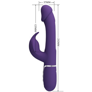 Pretty Love – Vibrateur multifonction 3 en 1 kampas rabbit avec langue violet