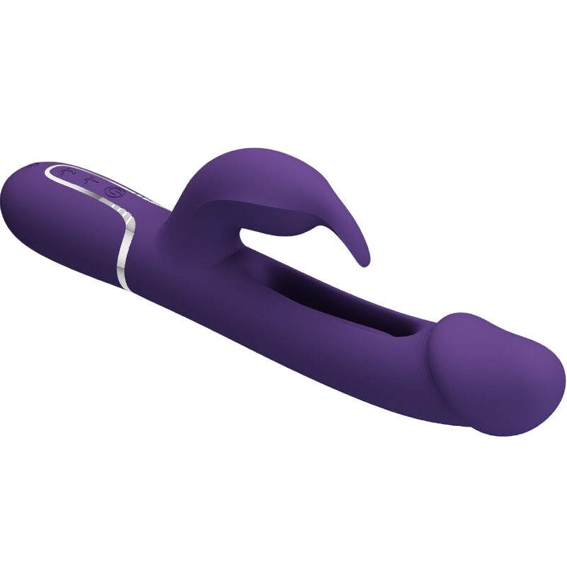 PRETTY LOVE - KAMPAS VIBRADOR KONIJN 3 IN 1 MULTIFUNCTIONEEL MET VIOLETTE LENGTE
