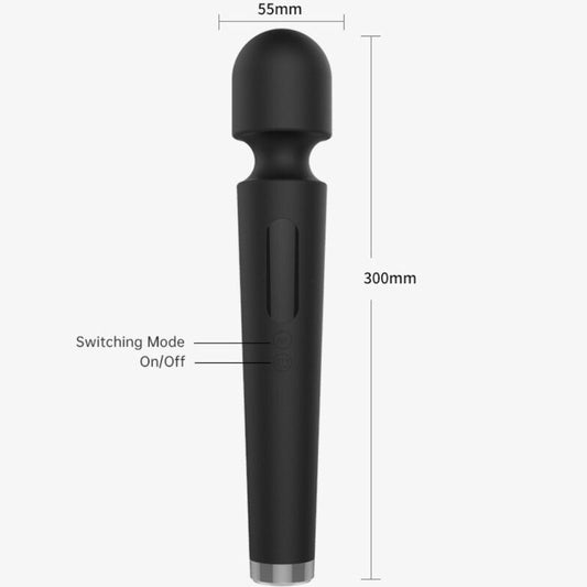 ARMONY - X POWER LARGE MASAJEADOR &amp; VIBRADOR 7 VIBRACIONES NEGRO