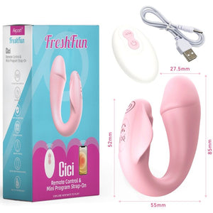 Armony – Freshfun cici stap-on vibrateur télécommande et application 10 vibrations rose