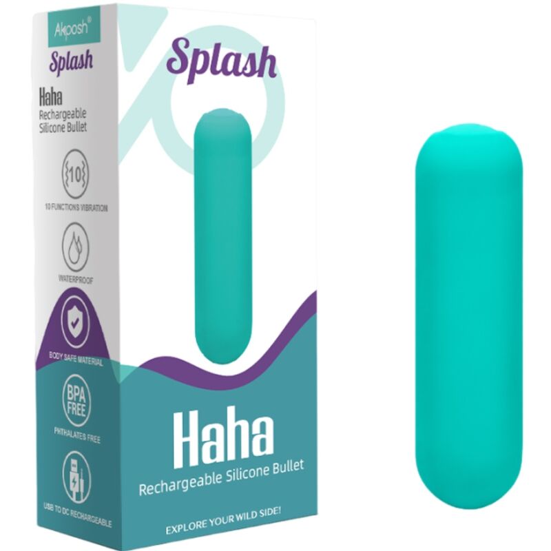 ARMONY - SPLASH HAHA BALA VIBRADORA SILICONE 10 VIBRACIONES 75 X 19 CM GREEN