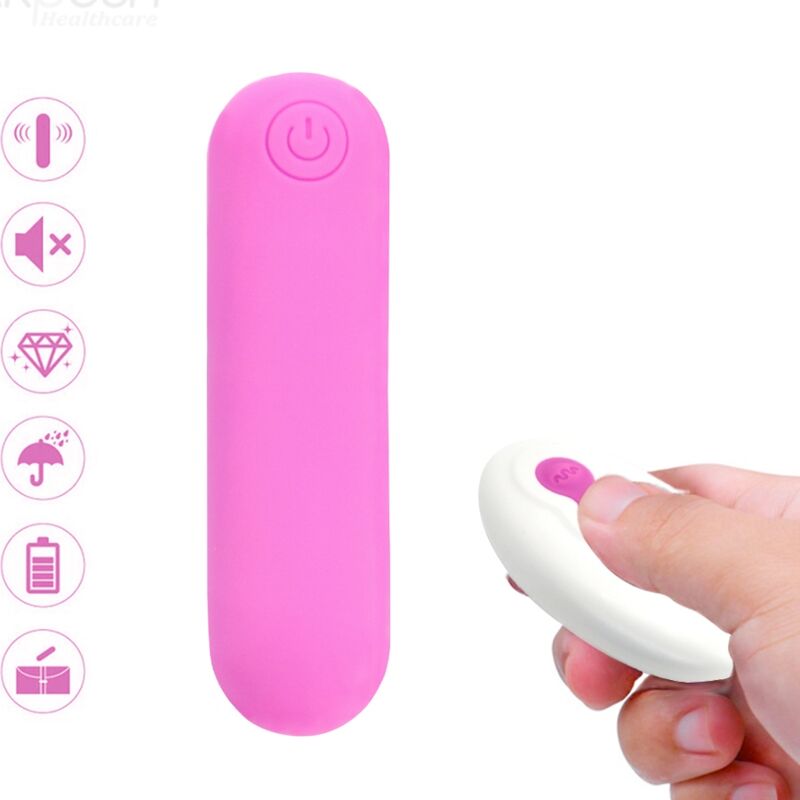 Armony – Splash joline vibrateur bullet télécommande en silicone 10 vibrations 65 x 15 cm rose