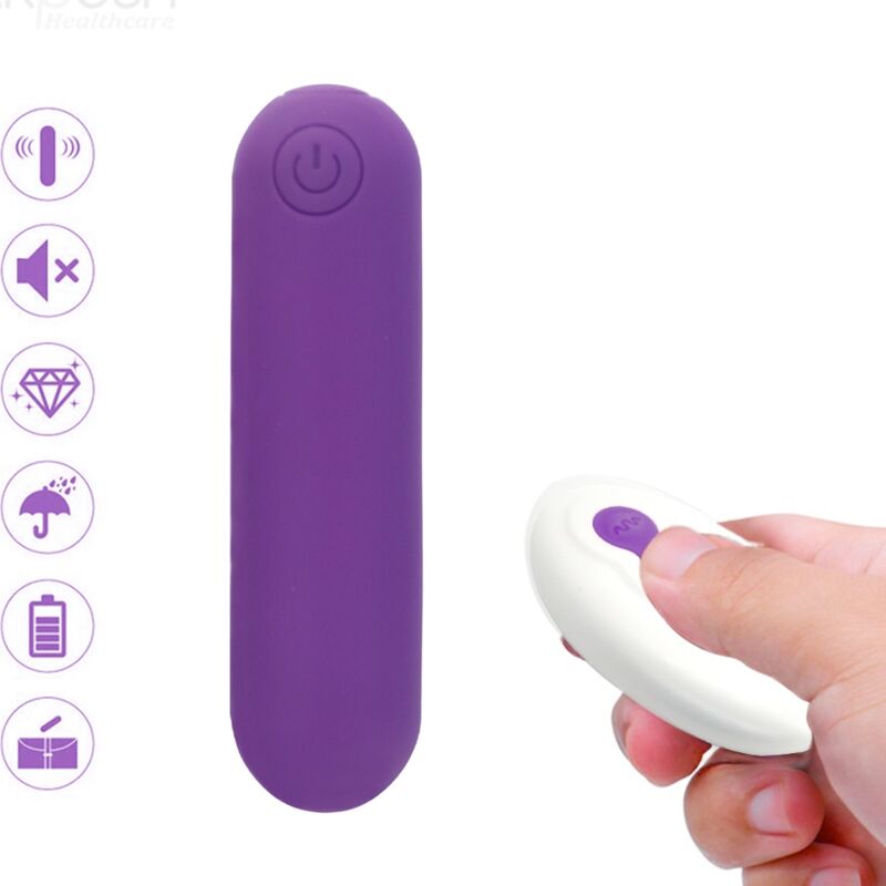 Armony – Splash joline vibrateur bullet télécommande en silicone 10 vibrations 6.5 x 1.5 cm violet
