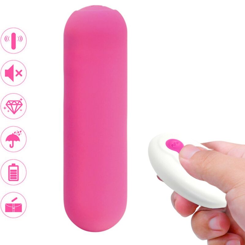 Armony – Splash joie vibrateur bullet télécommande en silicone 10 vibrations 75 x 19 cm rose