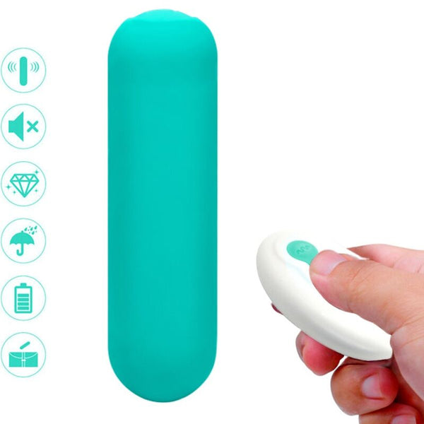 Armony – Splash joie vibrateur bullet télécommande en silicone 10 vibrations 75 x 19 cm vert