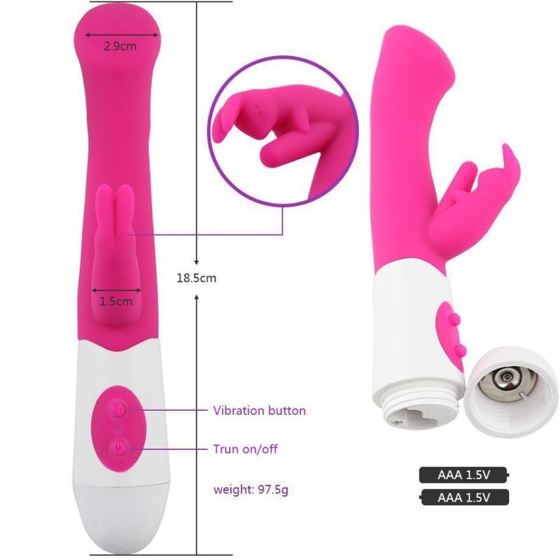 ARMONY - RABBIT VIBRADOR &amp; ESTIMULADOR PUNTO G 10 VELOCIDADES ROSA