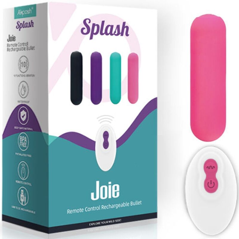 ARMONY - SPLASH JOY BALA VIBRADORA SILICONA CONTROL REMOTO 10 VIBRACIONES 75 X 19 CM PINK