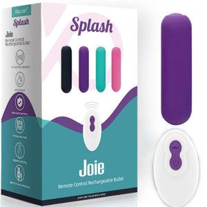 Armony – Splash joie vibrateur bullet télécommande en silicone 10 vibrations 75 x 19 cm violet