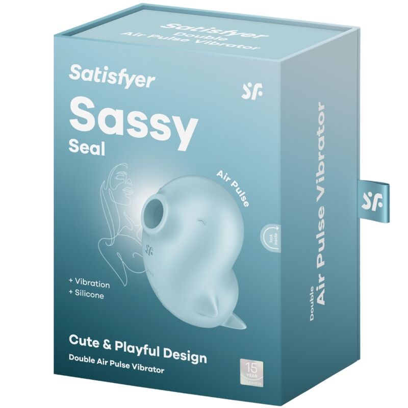 SATISFYER - SASSY SEAL ESTIMULADOR &amp; VIBRADOR AZUL