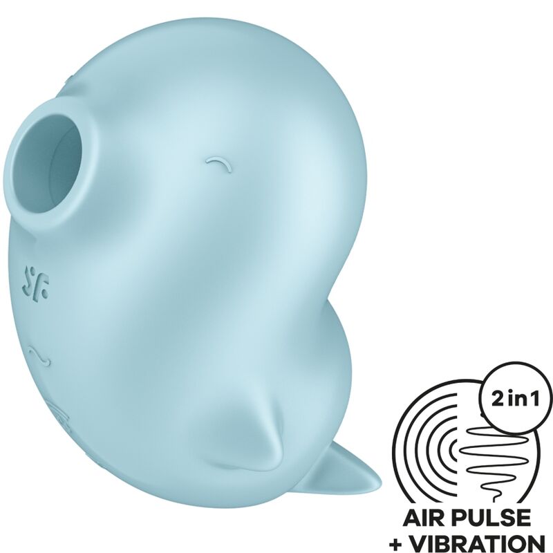 SATISFYER - SASSY SEAL ESTIMULADOR &amp; VIBRADOR AZUL