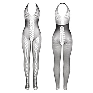 Subblime – 951832 bodystocking avec dos ouvert et détails croisés noir taille unique