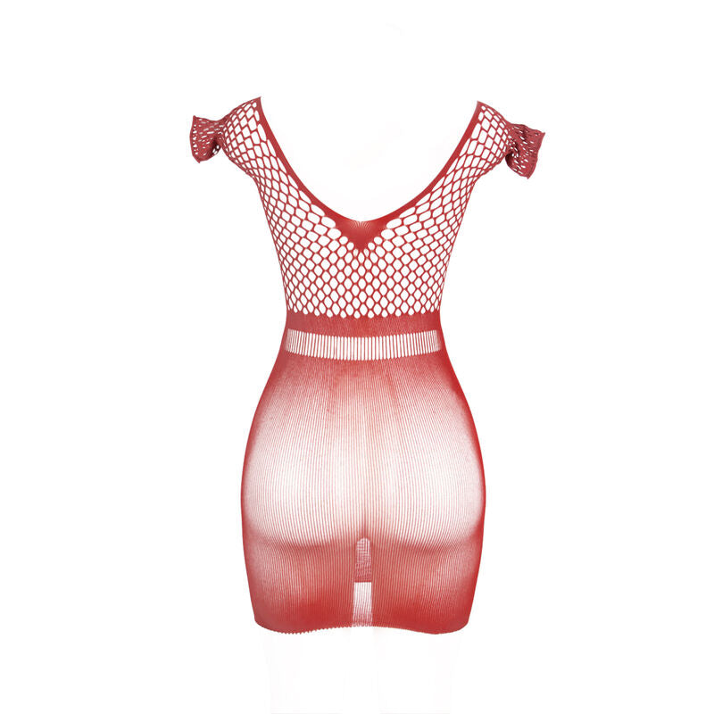 SUBBLIME - 951924 VESTIDO DE REJILLA CROCHED CORTO ROJO TALLA ÚNICA