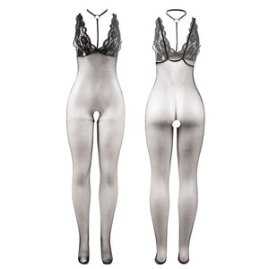 Subblime – 951993 bodystocking résille transparente noire sans fourrure taille unique