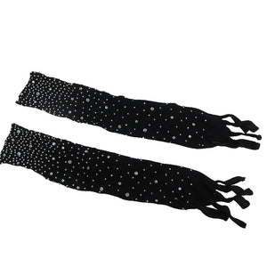 Subblime – 952174 bodystocking resille avec gants et diamants noir taille unique